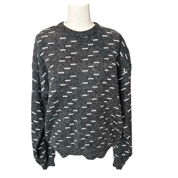 NWT Permit Mens Crew Neck Sweater Charcoal Gray/Ivory Size XL - Picture 1 of 12